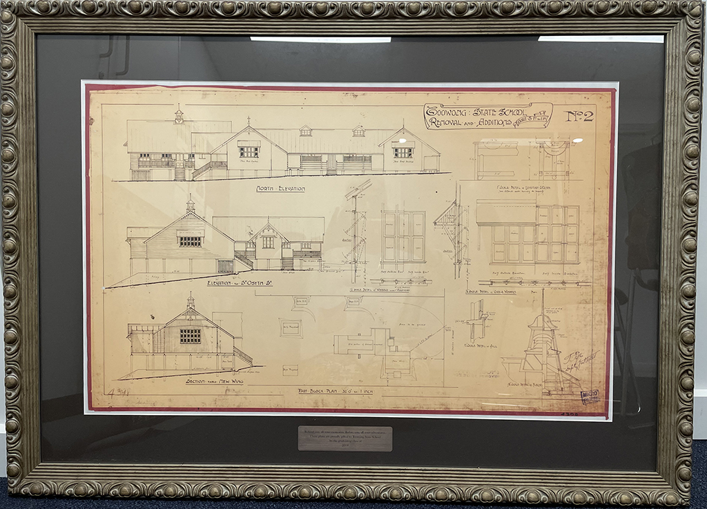 2016 Year 6 cohort departing gift: first historical architectural drawings of the original Toowong State School building