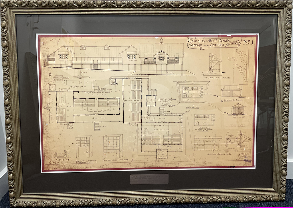 2016 Year 6 cohort departing gift: second historical architectural drawings of the original Toowong State School building